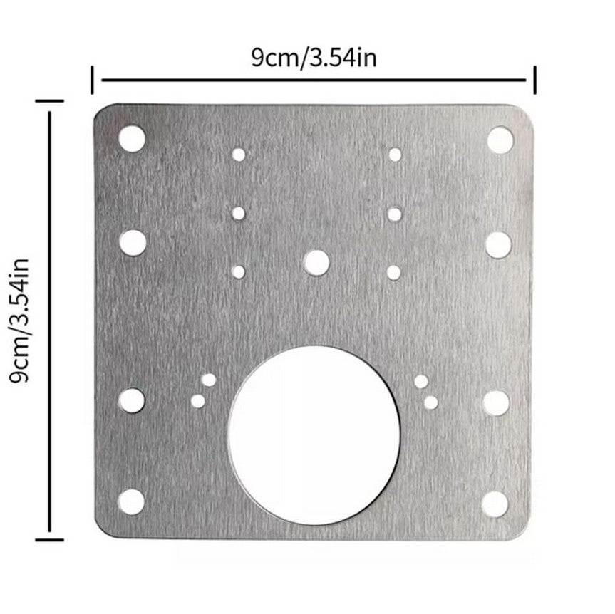 PLACA PARA REPARACIÓN DE BISAGRAS DE 9X9 CM